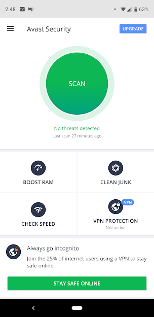 upgrade avast free mobile security to paid